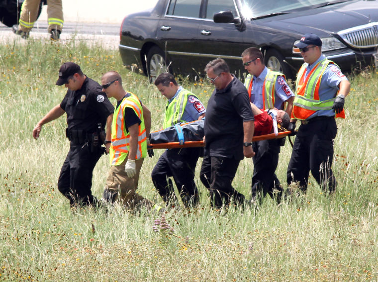 Vehicle rollover on 190
